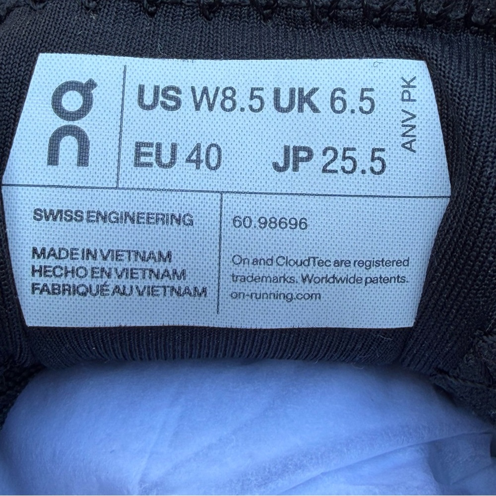 On Cloud X 3 Black Training‎ Sneakers Women’s 8.5 EU 40 - Picture 11 of 13
